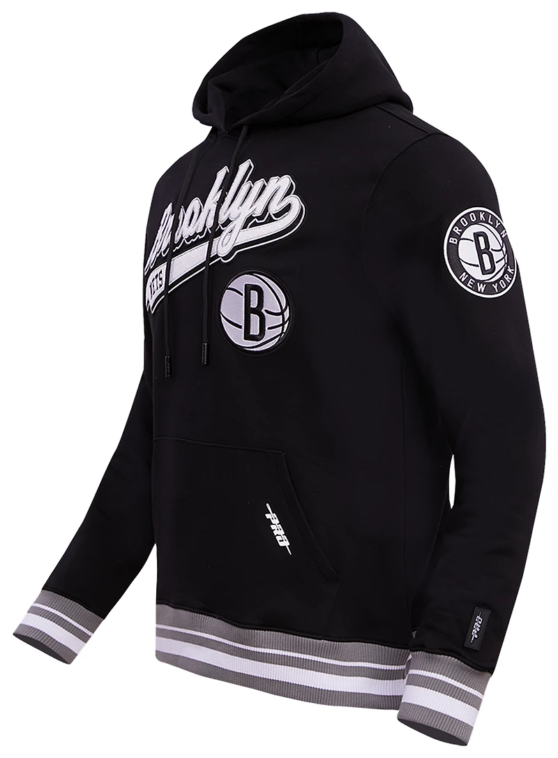 Pro Standard NETS SCRIPT TAIL RIB FLC PO HOODIE - Men's
