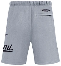 Pro Standard Marlins Living Large Fleece Shorts - Men's