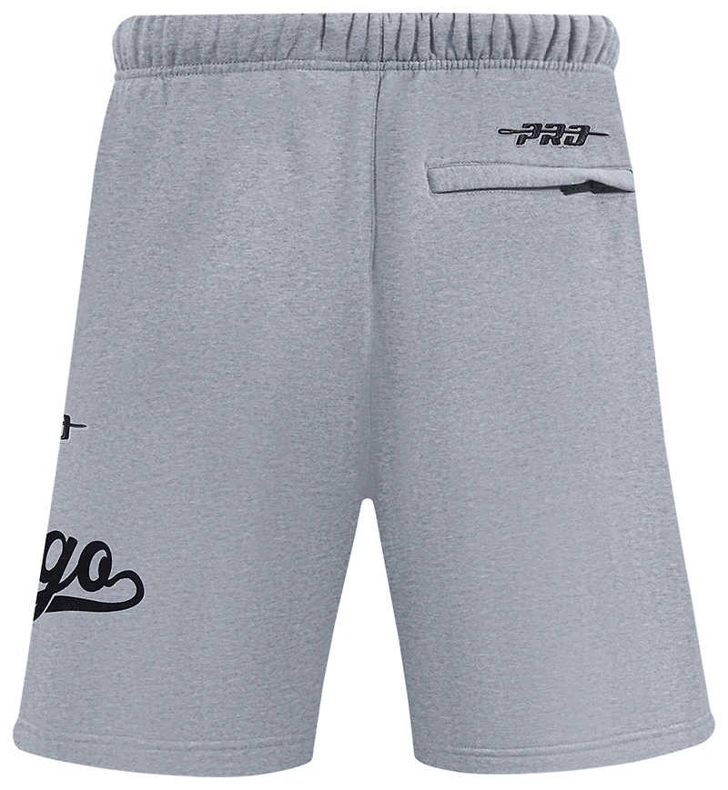 Pro Standard White Sox Living Large Fleece Shorts - Men's