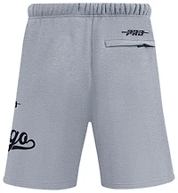 Pro Standard White Sox Living Large Fleece Shorts - Men's