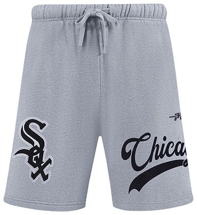 Pro Standard White Sox Living Large Fleece Shorts - Men's