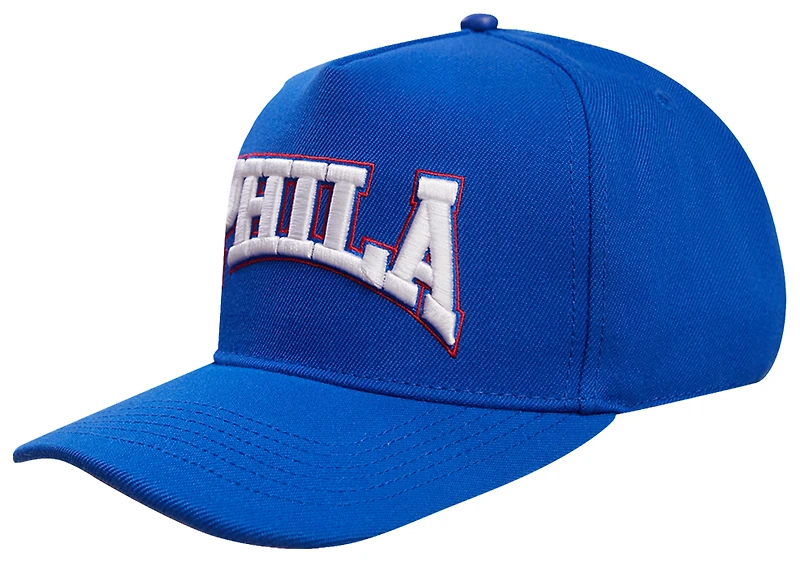 Pro Standard 76ers Crest Emblem Flatbrim Snapback - Men's
