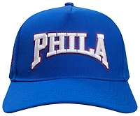 Pro Standard 76ers Crest Emblem Flatbrim Snapback - Men's