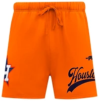 Pro Standard Astros Living Large Fleece Shorts - Men's