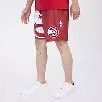 Pro Standard Hawks Split Mash Up Logo Woven Shorts - Men's