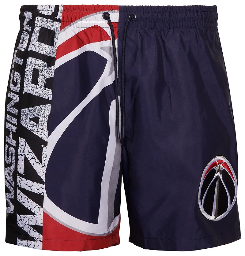 Pro Standard Wizards Split Mash Up Logo Woven Shorts - Men's