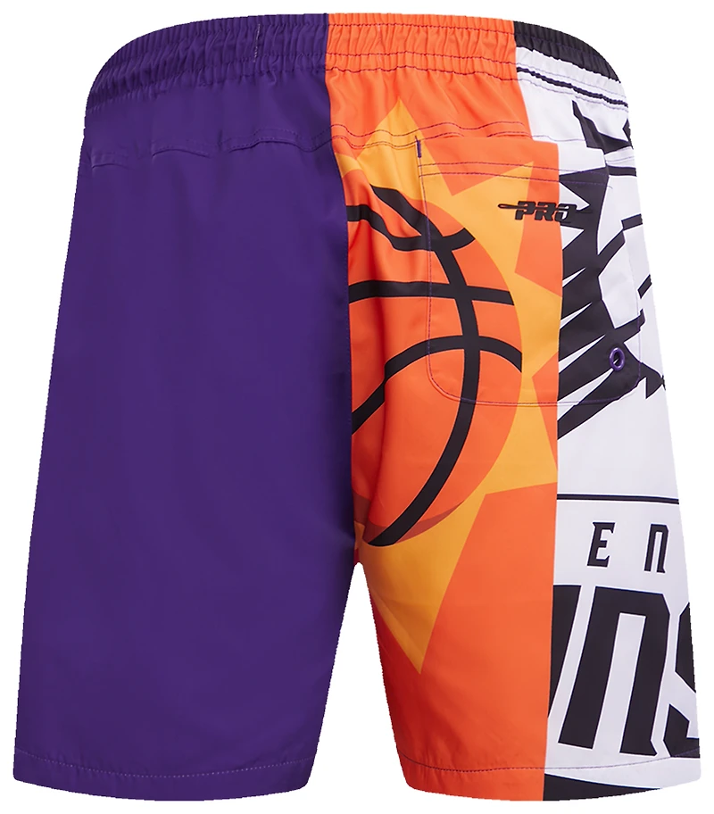 Pro Standard Suns Split Mash Up Logo Woven Shorts - Men's