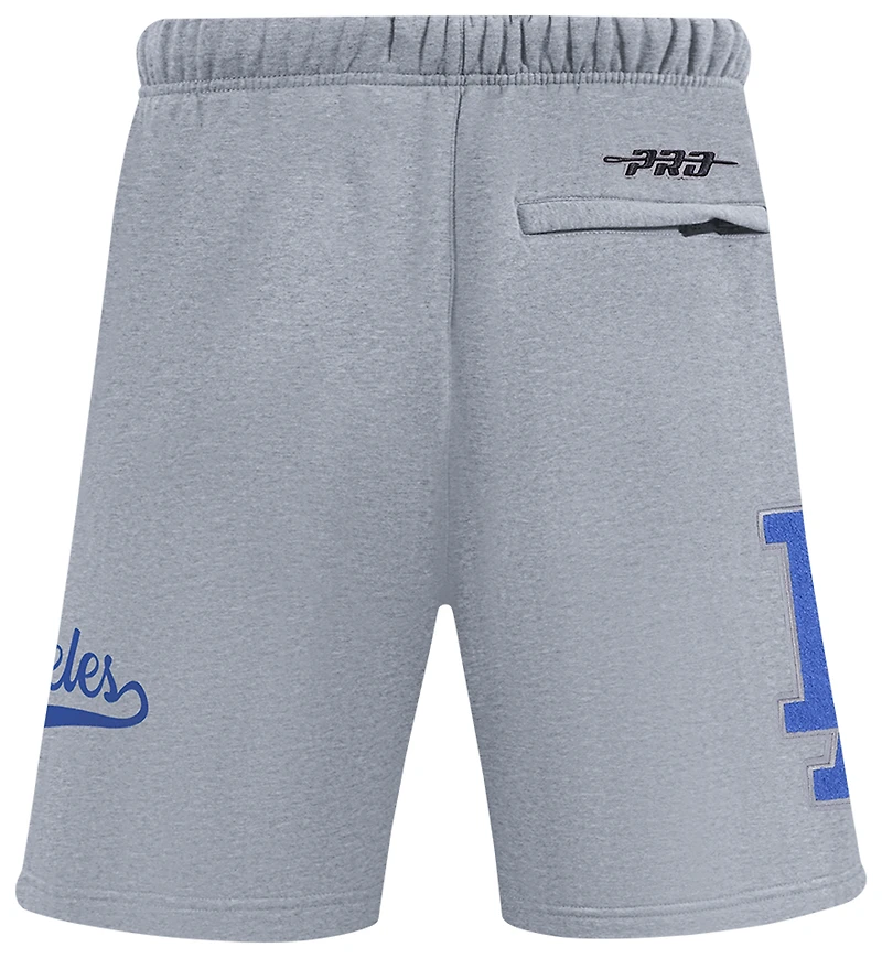 Pro Standard Dodgers Living Large Fleece Shorts - Men's