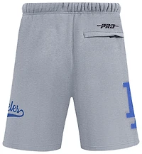 Pro Standard Dodgers Living Large Fleece Shorts - Men's