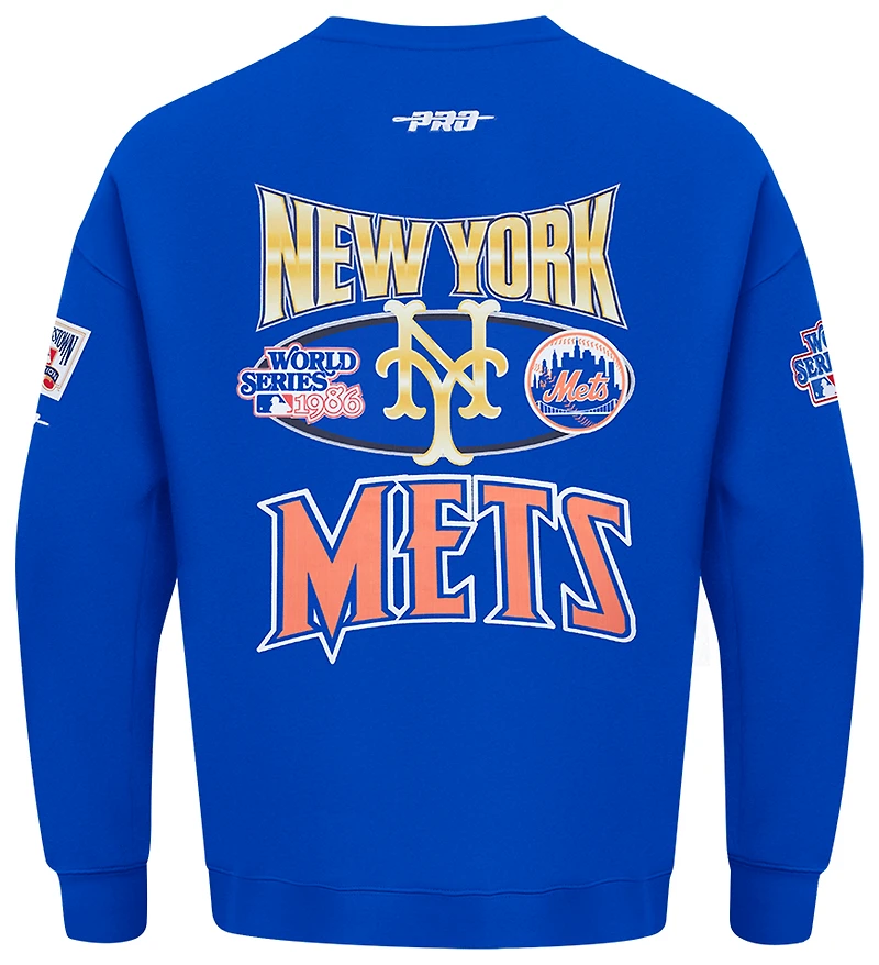 Pro Standard Mets Champs Drop Shoulder Crew - Men's