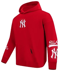 Pro Standard Yankees Living Large Drop Shoulder PO Hoodie - Men's