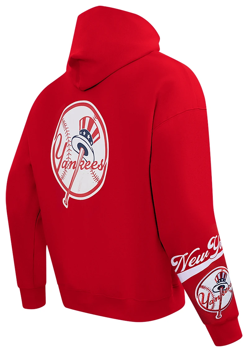 Pro Standard Yankees Living Large Drop Shoulder PO Hoodie - Men's
