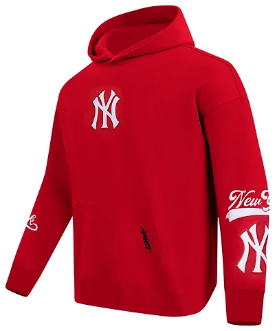 Pro Standard Yankees Living Large Drop Shoulder PO Hoodie - Men's