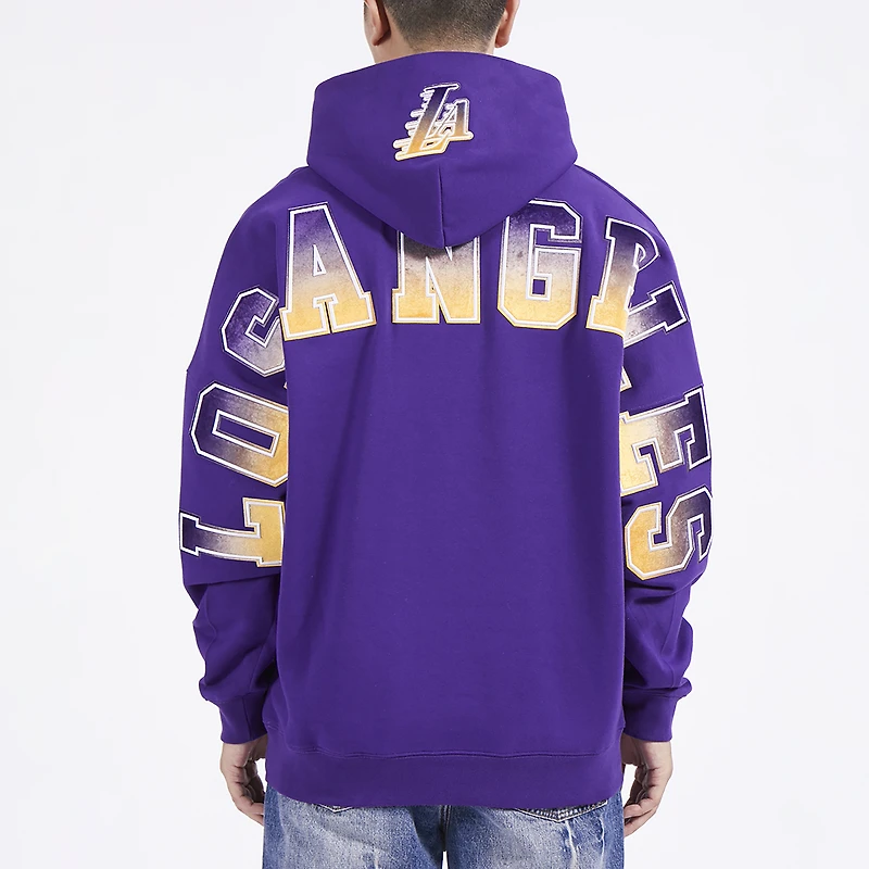 Pro Standard Lakers OS Letters Fleece P/O Hoodie - Men's