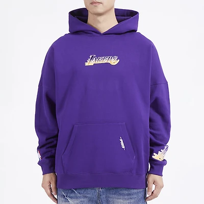 Pro Standard Lakers OS Letters Fleece P/O Hoodie - Men's