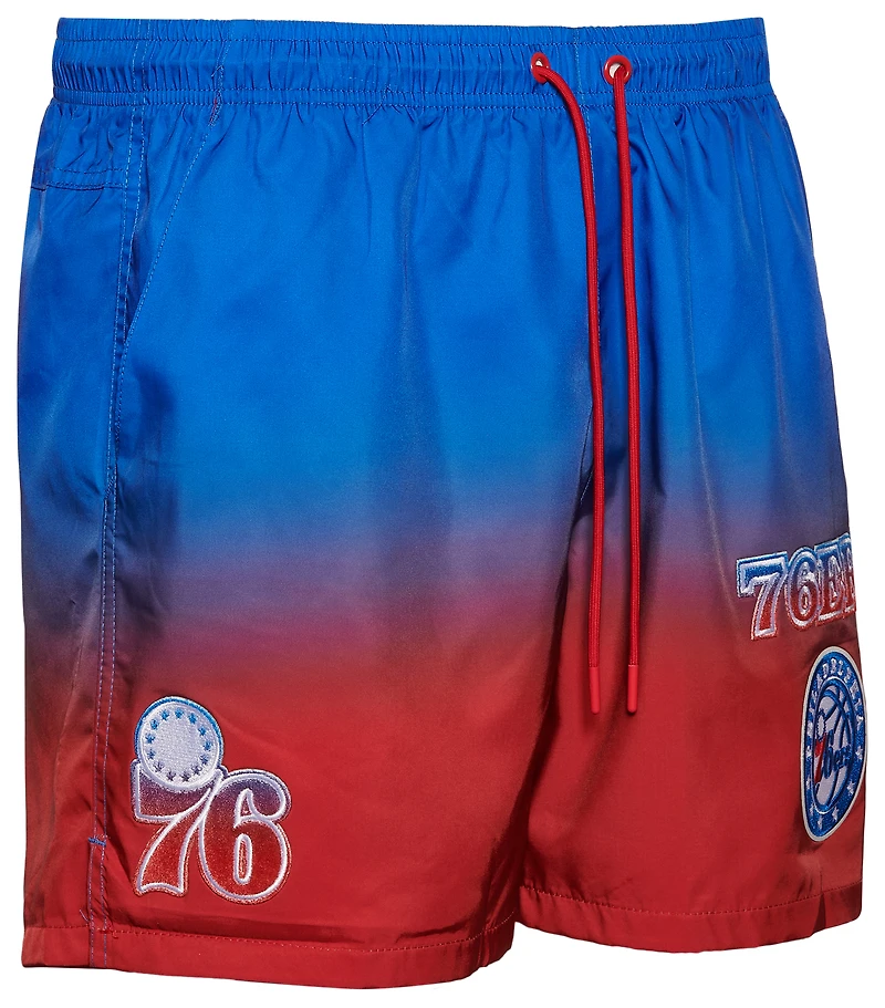 Pro Standard 76ers OS Letters Ombre Woven Shorts - Men's