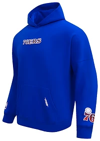 Pro Standard 76ers OS Letters Fleece P/O Hoodie - Men's