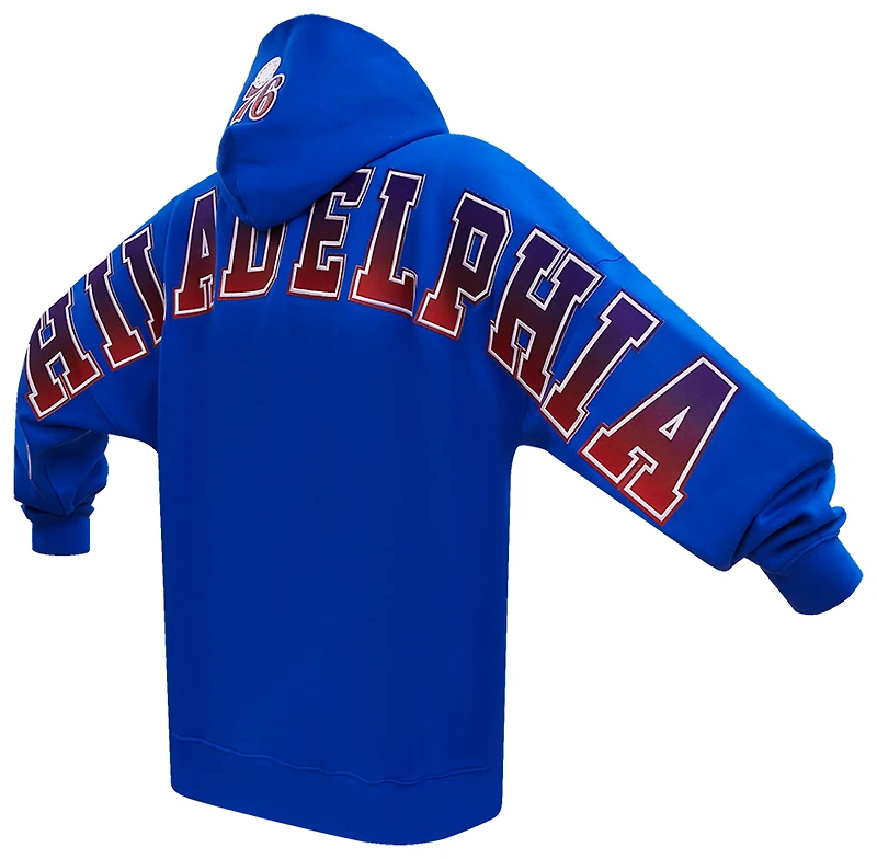 Pro Standard 76ers OS Letters Fleece P/O Hoodie - Men's