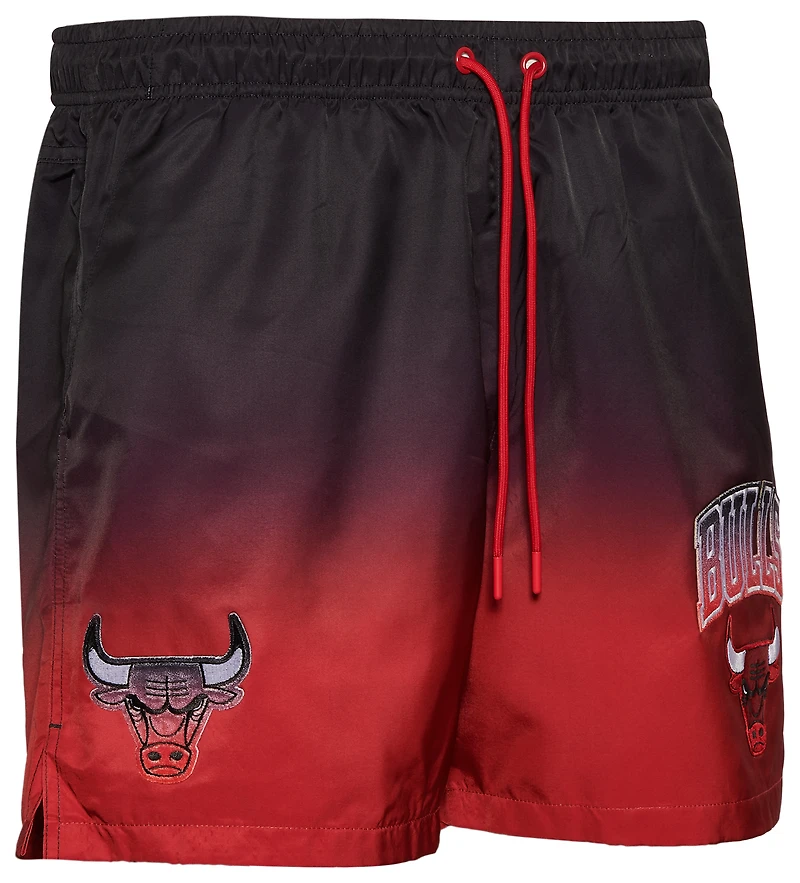 Pro Standard Bulls OS Letters Ombre Woven Shorts - Men's