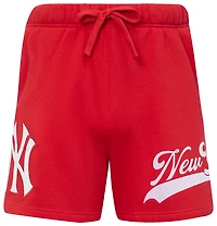 Pro Standard Yankees Living Large Fleece Shorts - Men's