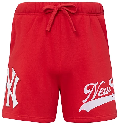 Pro Standard Yankees Living Large Fleece Shorts - Men's