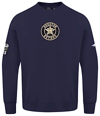 Pro Standard Astros Champs Drop Shoulder Crew - Men's