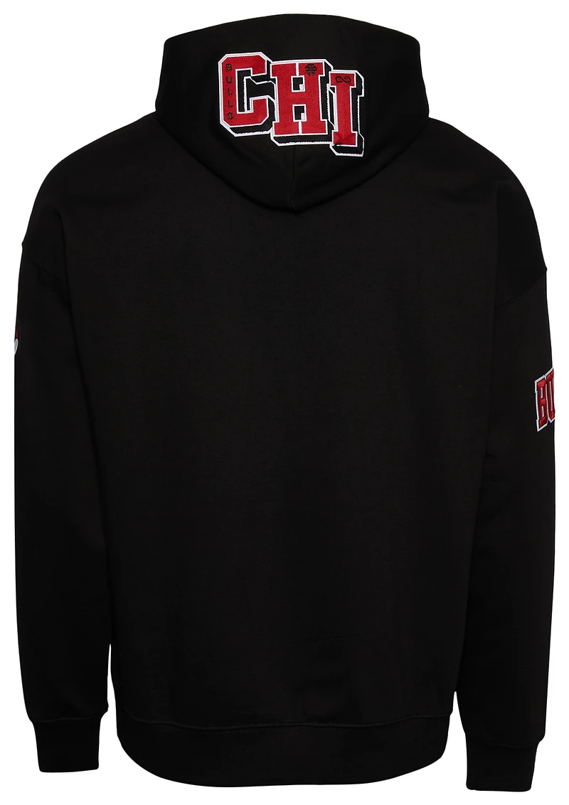 Pro Standard Bulls CS Drop Shoulder Pullover Hoodie - Men's