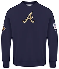 Pro Standard Braves Champs Drop Shoulder Crew - Men's