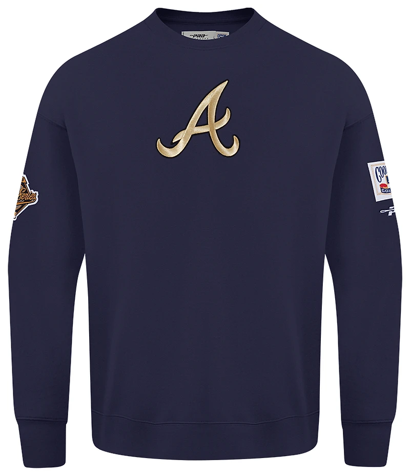 Pro Standard Braves Champs Drop Shoulder Crew - Men's