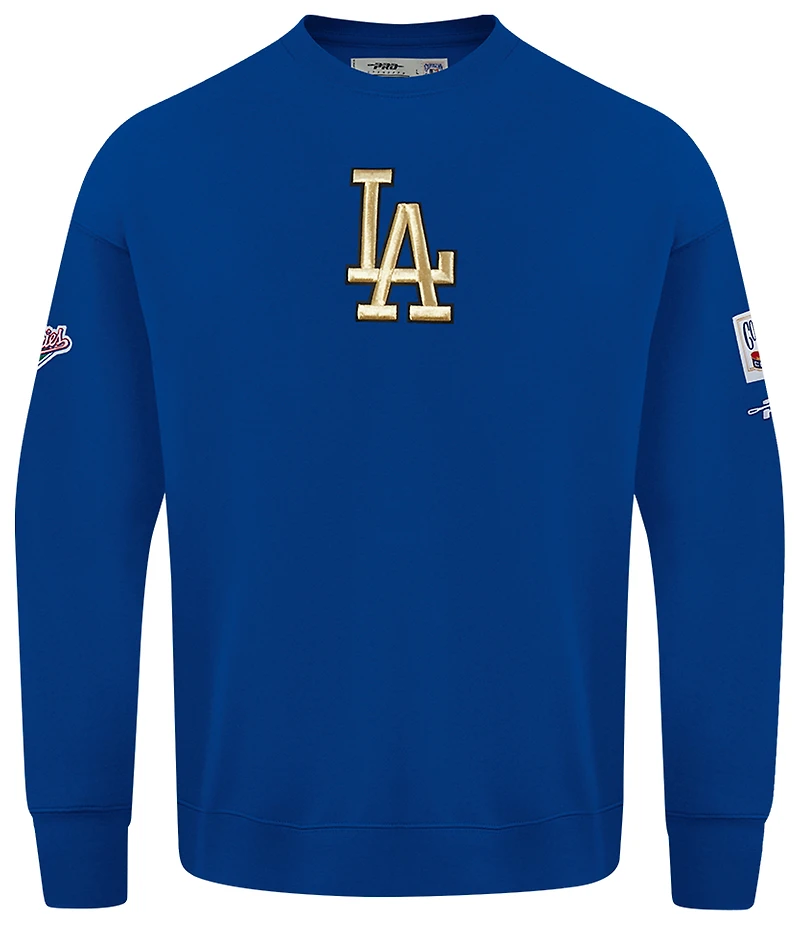 Pro Standard Dodgers Champs Drop Shoulder Crew - Men's