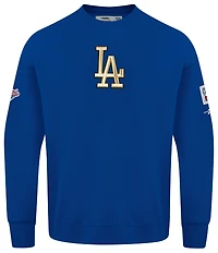 Pro Standard Dodgers Champs Drop Shoulder Crew - Men's