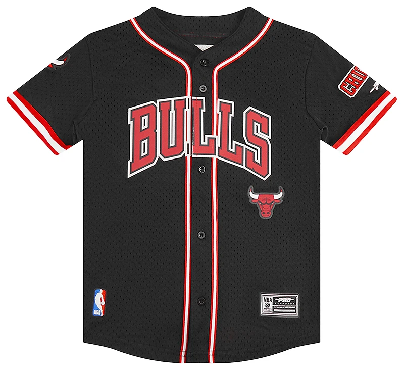 Pro Standard Chicago Bulls Classic Mesh Button Down Shirt - Boys' Grade School