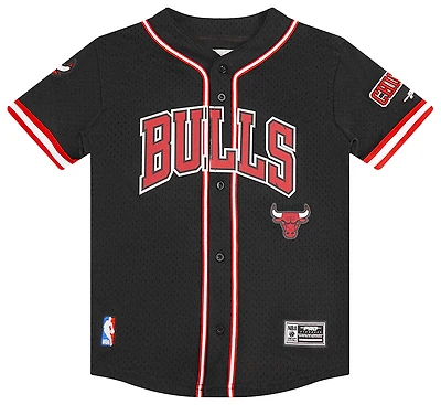 Pro Standard Chicago Bulls Classic Mesh Button Down Shirt - Boys' Grade School