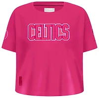 Pro Standard Boston Celtics Triple Pink Ss Boxy Tee - Girls' Grade School