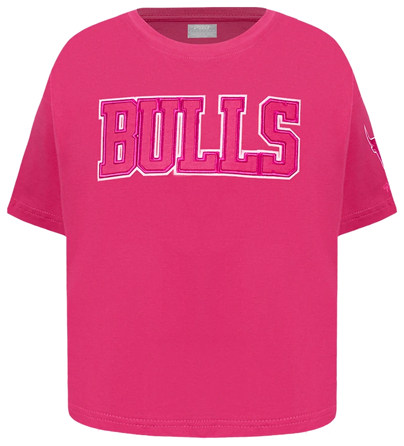 Pro Standard Chicago Bulls Triple Pink Ss Boxy Tee - Girls' Grade School