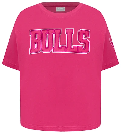 Pro Standard Chicago Bulls Triple Pink Ss Boxy Tee - Girls' Grade School