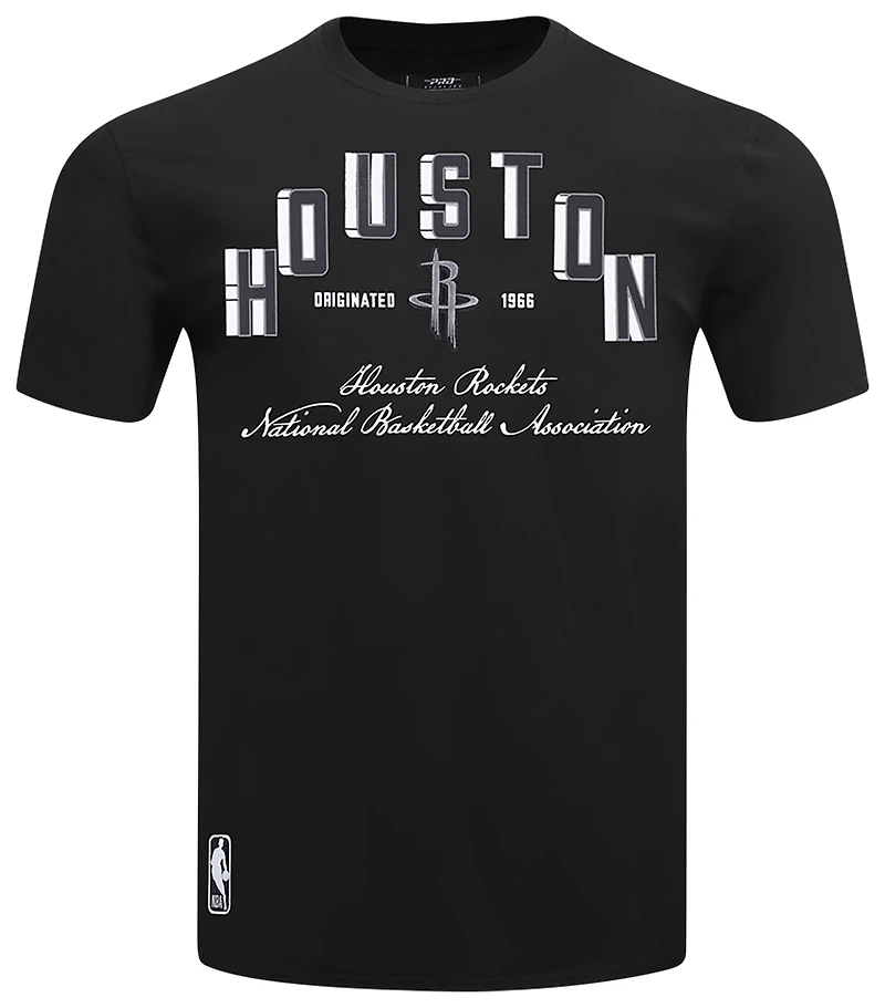 Pro Standard Houston Rockets Black Cat S/S Flex T-Shirt - Men's