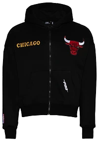 Pro Standard Bulls Gold Hoops Full-Zip Hoodie - Men's