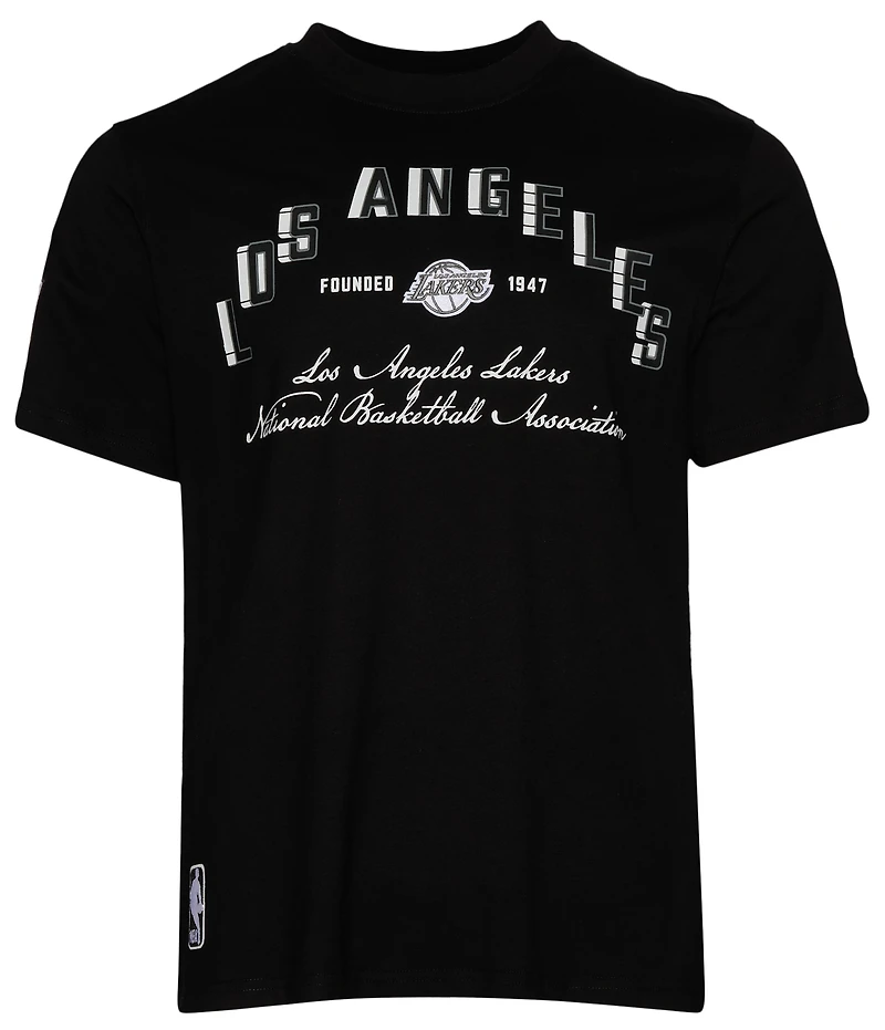 Pro Standard Los Angeles Lakers Black Cat S/S Flex T-Shirt - Men's