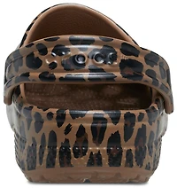 Crocs Girls Leopard Classic Clogs - Girls' Preschool Shoes Sepia