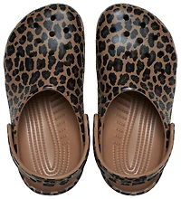Crocs Girls Leopard Classic Clogs - Girls' Preschool Shoes Sepia