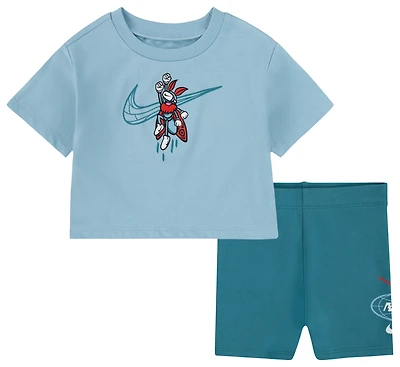 Nike Boxt T-Shirt Bike Short Set - Girls' Infant