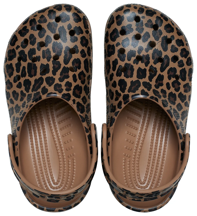 Crocs Girls Classic Clogs - Girls' Toddler Shoes Leopard