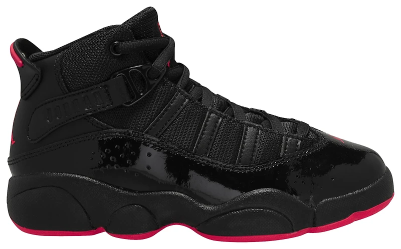 Jordan Boys 6 Rings - Boys' Preschool Basketball Shoes Black/Red