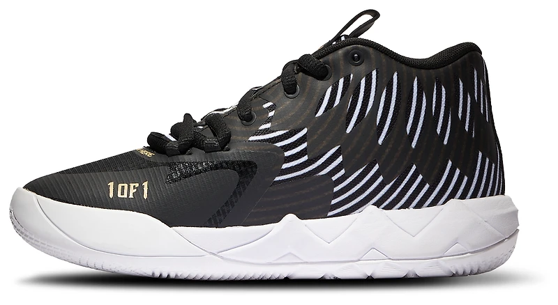 PUMA Boys Lamelo Ball MB.01 50th - Boys' Grade School Basketball Shoes White/Black/Gold