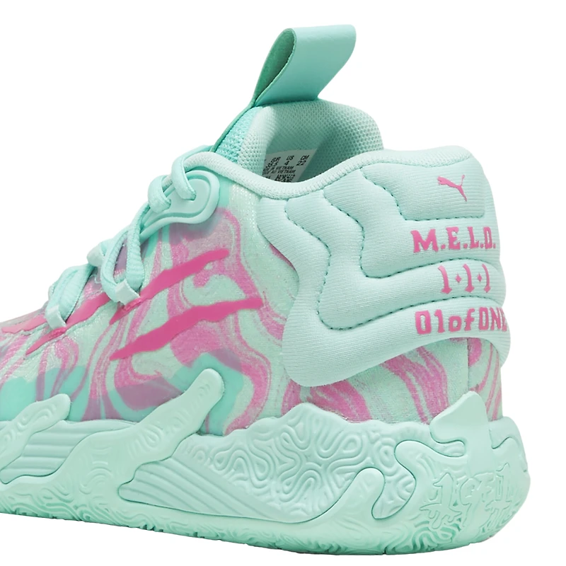 PUMA Boys Lamelo Ball PUMA MB.03 Miami - Boys' Preschool Basketball Shoes Teal/Pink Size 11.0