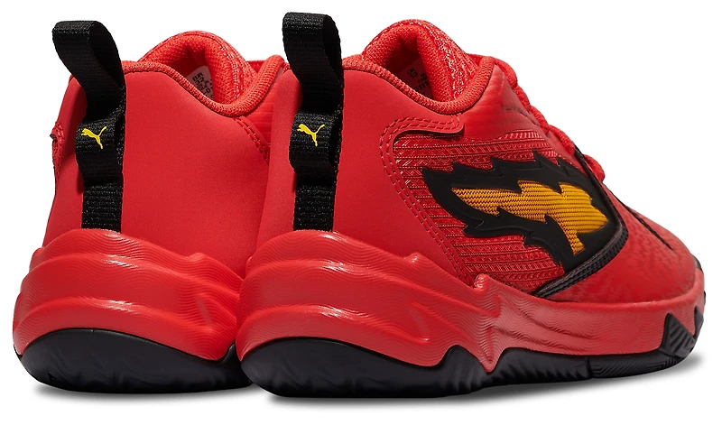 PUMA Boys Scoot Henderson PUMA Scoot Zeros Retro Portland - Boys' Preschool Basketball Shoes Black/Yellow/Red Size 11.0