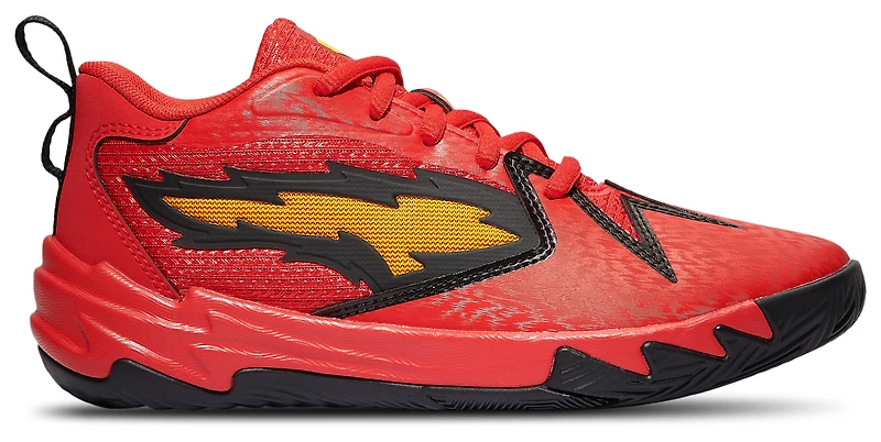 PUMA Boys Scoot Henderson PUMA Scoot Zeros Retro Portland - Boys' Preschool Basketball Shoes Black/Yellow/Red Size 11.0