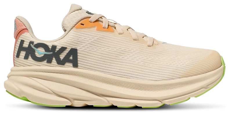 HOKA Girls Clifton 9 - Girls' Grade School Running Shoes Astral/Vanilla