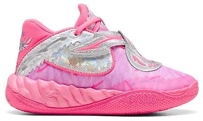 PUMA Boys Lamelo Ball MB.05 World Tour - Boys' Preschool Basketball Shoes Pink/Silver